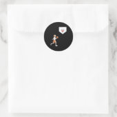 Heren basic t-shirt ronde sticker (Tas)