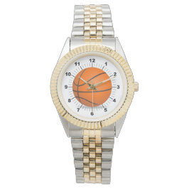 Heren basketbal horloge met tweetonige armband