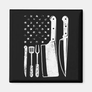 Heren bbq usa vlag patriottische vierde juli maste magneet