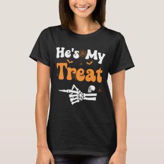 Heren Behandel Skelet Koppel Matching Paar T-shirt