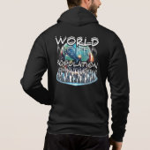 Heren Bella+Canvas full zip hoodie (Achterkant)