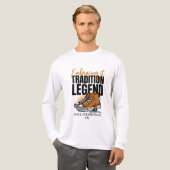 😌✨Heren Bella+Canvas Tri-Blend T-shirt met lange  (Voorkant)