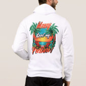 Heren Bella+canvas volledige ritssluiting hoodie (Achterkant)