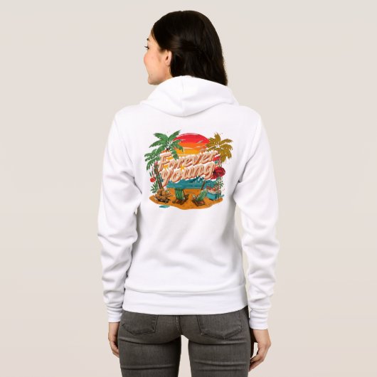 [Heren Bella+canvas volledige ritssluiting hoodie (Achterkant volledig)
