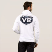 Heren Bella+canvas volledige ritssluiting hoodie (Achterkant volledig)