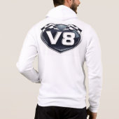 Heren Bella+canvas volledige ritssluiting hoodie (Achterkant)