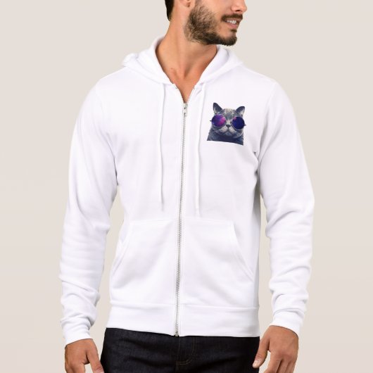 Heren Bella+canvas volledige ritssluiting hoodie (Voorkant)