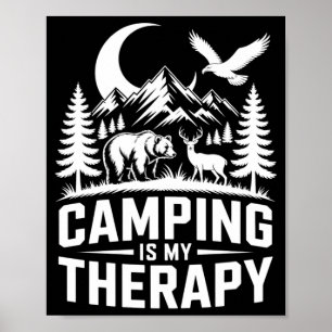 Heren beren kamperen is mijn therapie-optreden poster