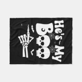 Heren Boo Skelet Koppels Matching Koppel Fleece Deken (Voorkant (Horizontaal))
