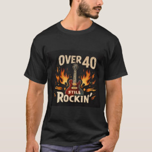 Heren “Boven de 40 en nog steeds Rocken” Grafische T-shirt