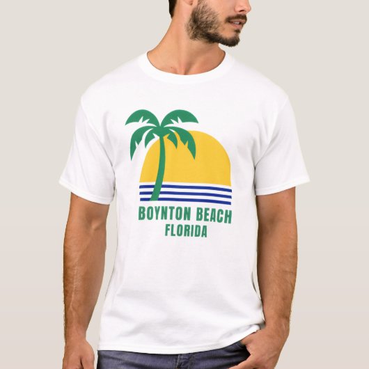 Heren Boynton Beach Florida T-Shirt (Voorkant)