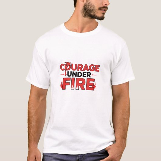 Heren brandweerman quote T-shirt (Voorkant)