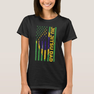 Heren Brazilian Jiu Jitsu Vader Amerikaanse Vlag V T-shirt