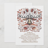 Heren bruiloft uitnodiging met Woodland Animals (Voorkant / Achterkant)