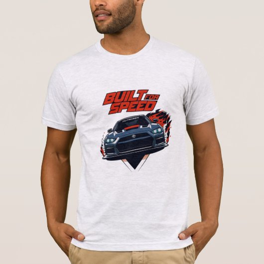 Heren 'Built for Speed' Racing Sportauto T-shirt (Voorkant)