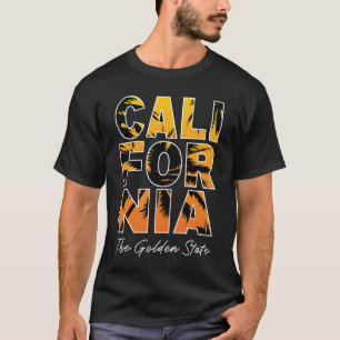 Heren California Palm Trees gevulde letters T-shir T-shirt