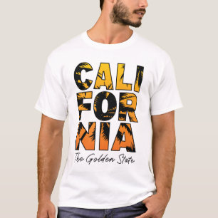 Heren California Palm Trees gevulde letters T-shir T-shirt