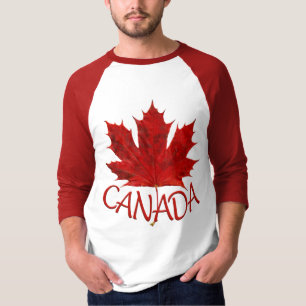 Heren Canada Vlag Honkbal Jersey Souvenir T-shirt