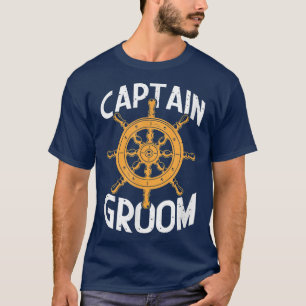 Heren Captain Bruidegom Nautilische Strand Cruise T-shirt