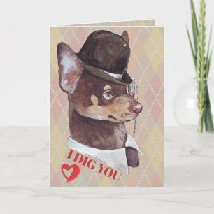 Heren Chihuahua Hond Ik Graaf Jou Feestdagen Kaart