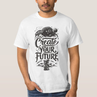Heren Create Your Future Inspirerende Mystieke Wit T-shirt
