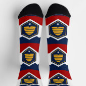 Heren crewsokken met vlag van Utah State, VS Sokken (Top)