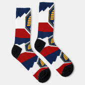Heren crewsokken met vlag van Utah State, VS Sokken (Rechts)
