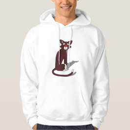 Heren Cute Brown Cat Graphic Hoodie | Originele Ka