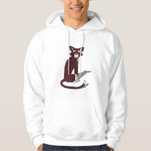 Heren Cute Brown Cat Graphic Hoodie   Originele Ka