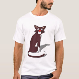 Heren Cute Brown Cat Graphic T-Shirt | Originele C