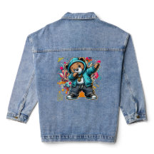 HEREN DABBEN TOEKOMSTIGE LESSEN LEREN DENIM JAS 