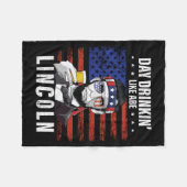 Heren Dag Drinken Als Abe Lincoln 4 Juli Fleece Deken (Voorkant (Horizontaal))