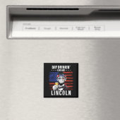 Heren Dag Drinken Als Abe Lincoln 4e Juli Magneet (Insitu (Vaatwasser))