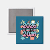 Heren Dames 2016 Retro Nostalgie V Magneet (Voorkant / Achterkant)