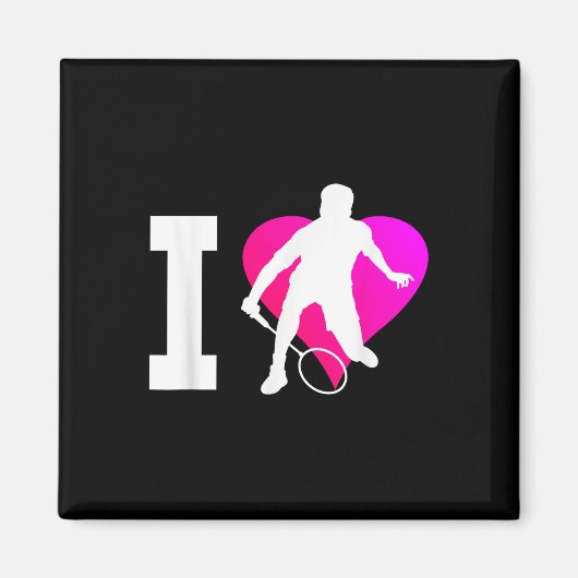 Heren Dames Badminton Badminton Speler Shuttle Magneet (Voorkant)