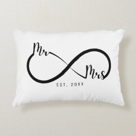 Heren & Dames Oneindigheidssymbool Wit Accent Kussen