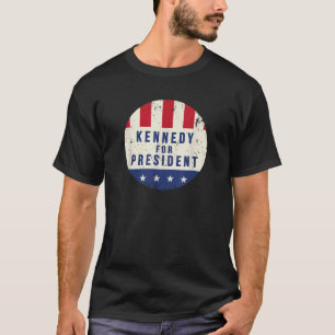 Heren Dames Retro Vintage JFK Stem Kennedy Voor T-shirt