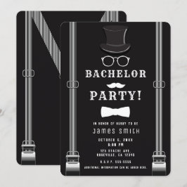 Heren Dames Verloofparty Hipster Suspors Kaart