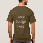 Heren Deep Royal T-shirt Bruin (Achterkant)