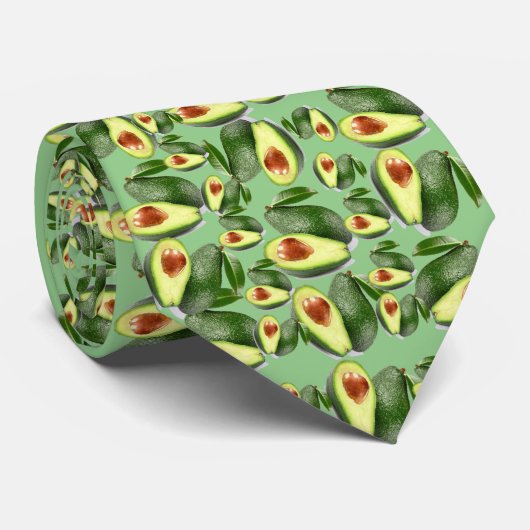 Heren Designer Avocados Stropdas (Opgerold)