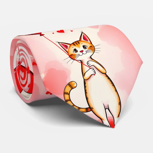 Heren Designer Das Kat Rode Harten (Opgerold)