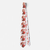 Heren Designer Ties Aap Rode Harten Stropdas (Voorkant)