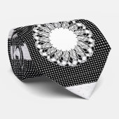 Heren Designers Stropdassen Zwart Wit (Opgerold)