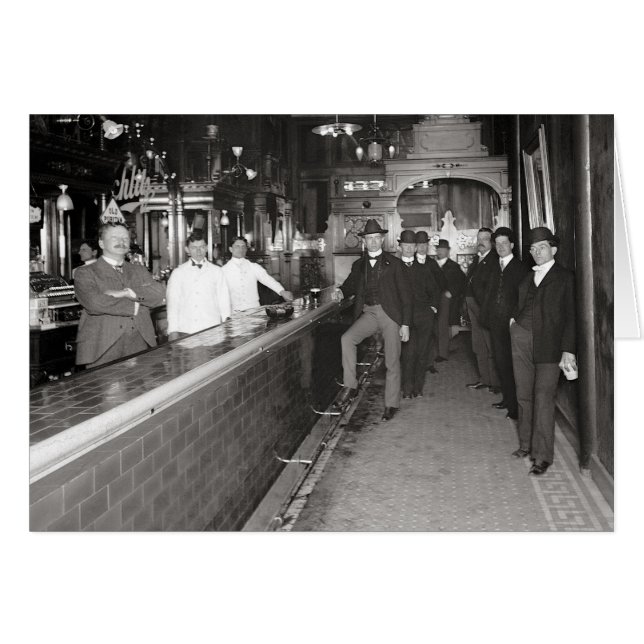 Heren die aan de bar drinken, 1910 (Voorkant Horizontaal)