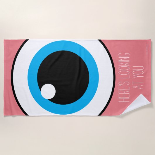 Heren die naar je grote ogen roze kijken strandlaken (Voorkant)