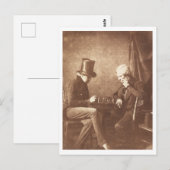 heren die schaken in de jaren 1800 briefkaart (Voorkant / Achterkant)