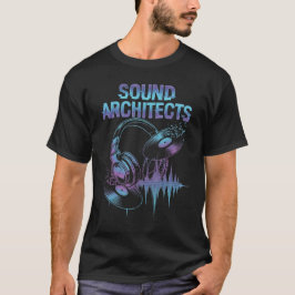 Heren Dj Sound Architects Neon Hoofdtelefoons T-shirt