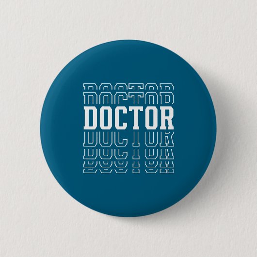 Heren Dokter Gelagde Tekst Medisch Ronde Button 5,7 Cm (Voorkant)