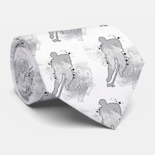 Heren Double Vision Hockey Grijs Stropdas