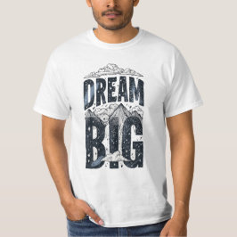 Heren Droom Groot Berg Nachtelijke Hemel Motiveren T-shirt